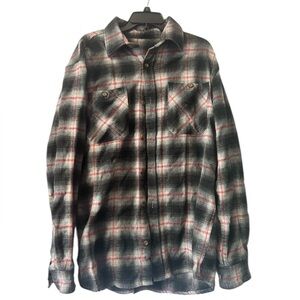 Men’s Classic Black/Red Plaid Button Down